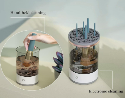 Limpiador brochas de maquillaje automatico