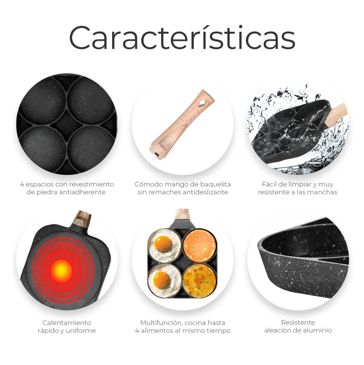 Sartén cuatro elementos