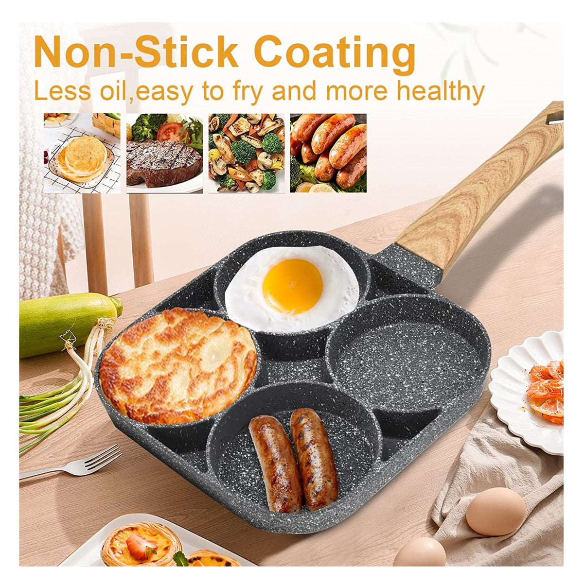 Sartén cuatro elementos