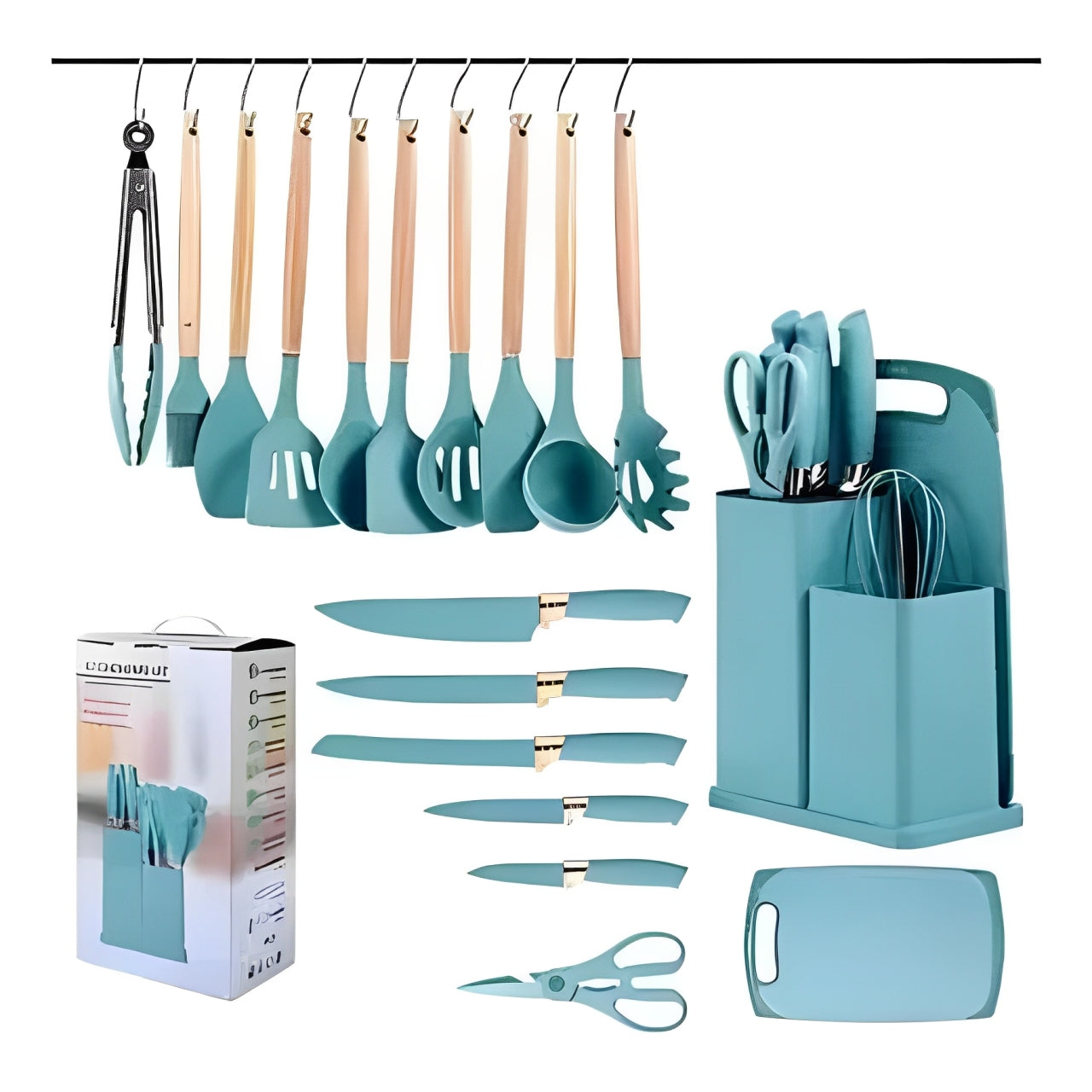 Set utensilios x 19 piezas premiun