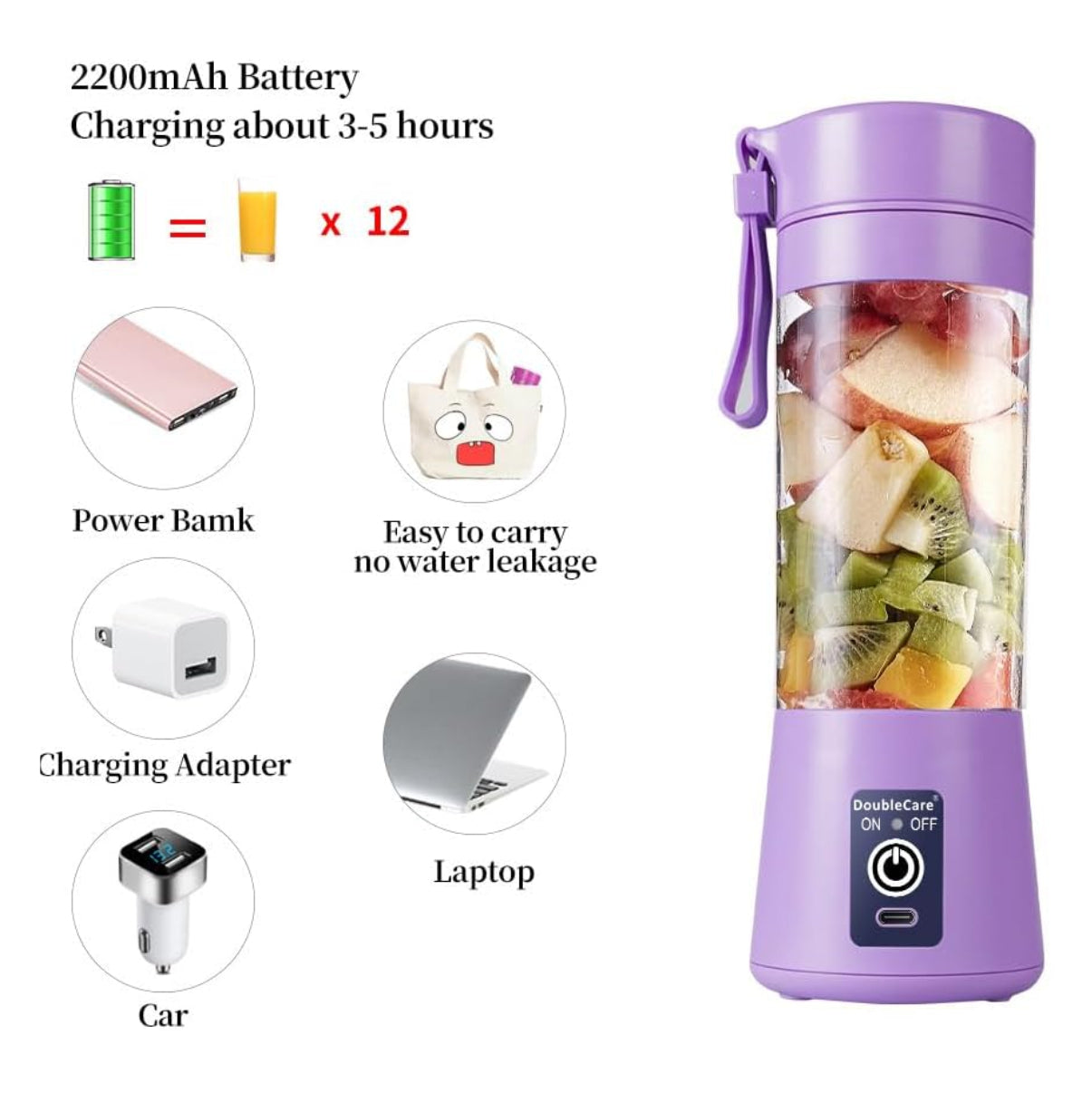 Licuadora Portatil x 380ml