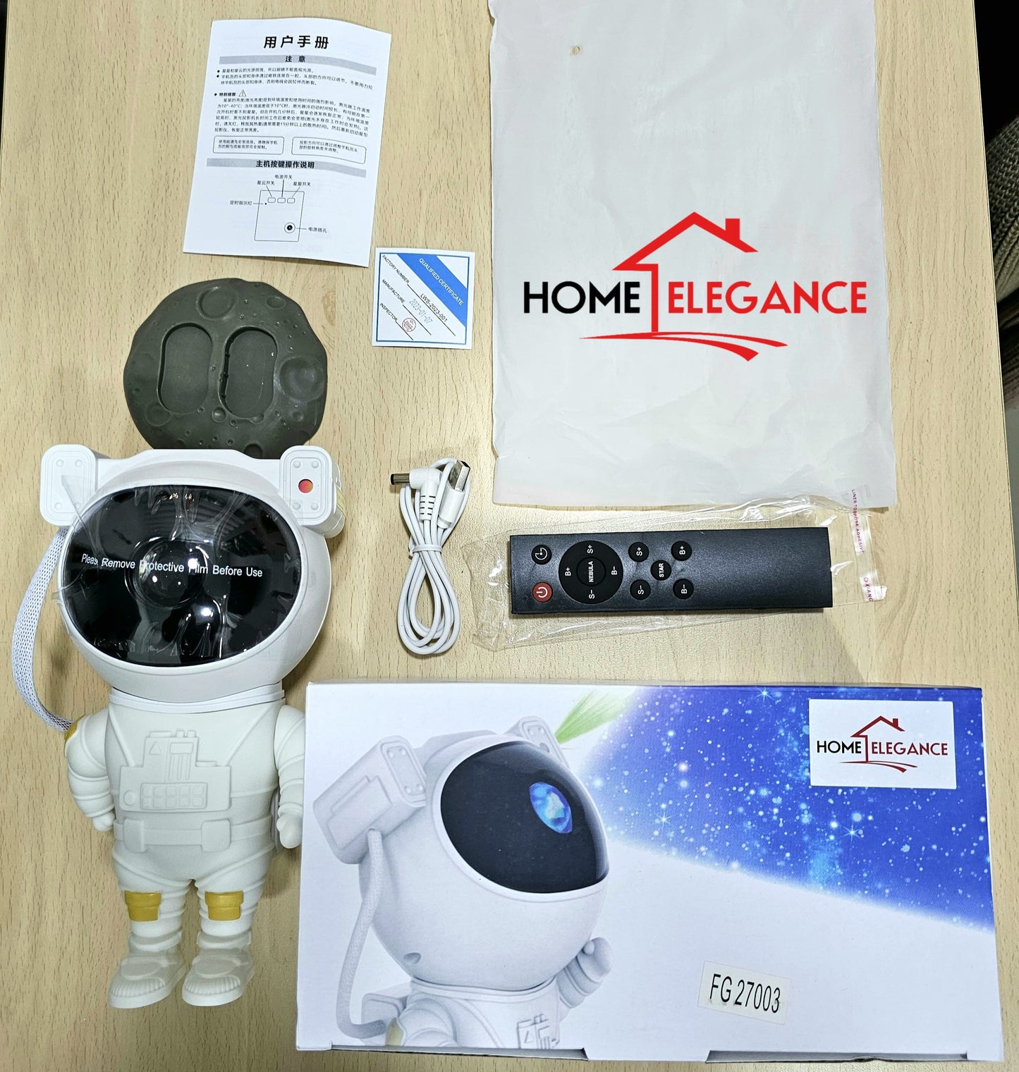 Lampara proyector astronauta grande