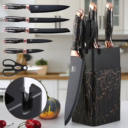 Set de cuchillos x5 negros