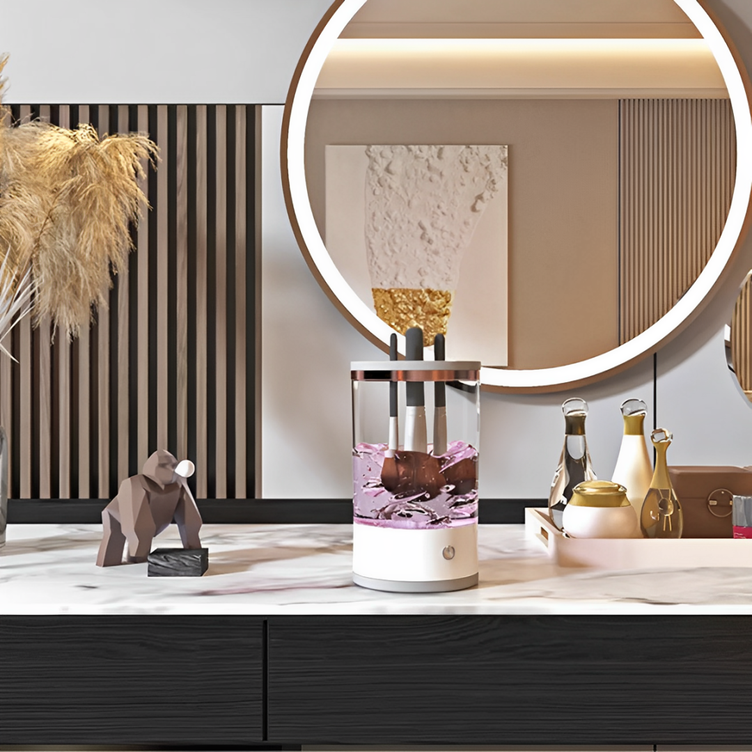 Limpiador brochas de maquillaje automatico